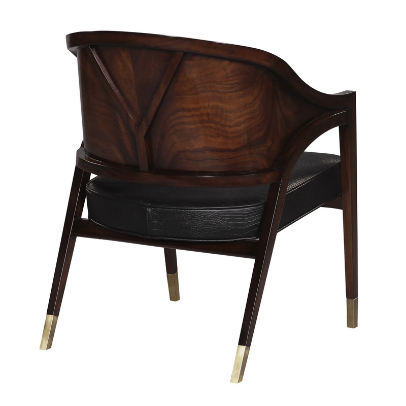 Chair Memphis, Swirl Back Panel, Mahogany Version